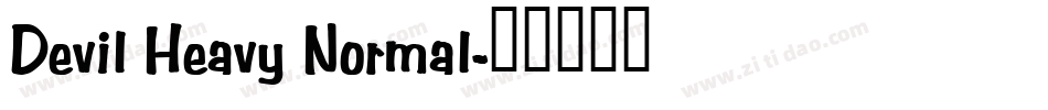 Devil Heavy Normal字体转换